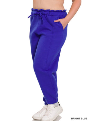 Curvy bright blue jogger sweatpants