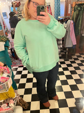 Load image into Gallery viewer, Curvy mint sweatshirt