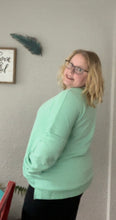 Load image into Gallery viewer, Curvy mint sweatshirt