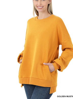 Curvy golden mustard sweatshirt