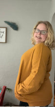 Load image into Gallery viewer, Curvy golden mustard sweatshirt