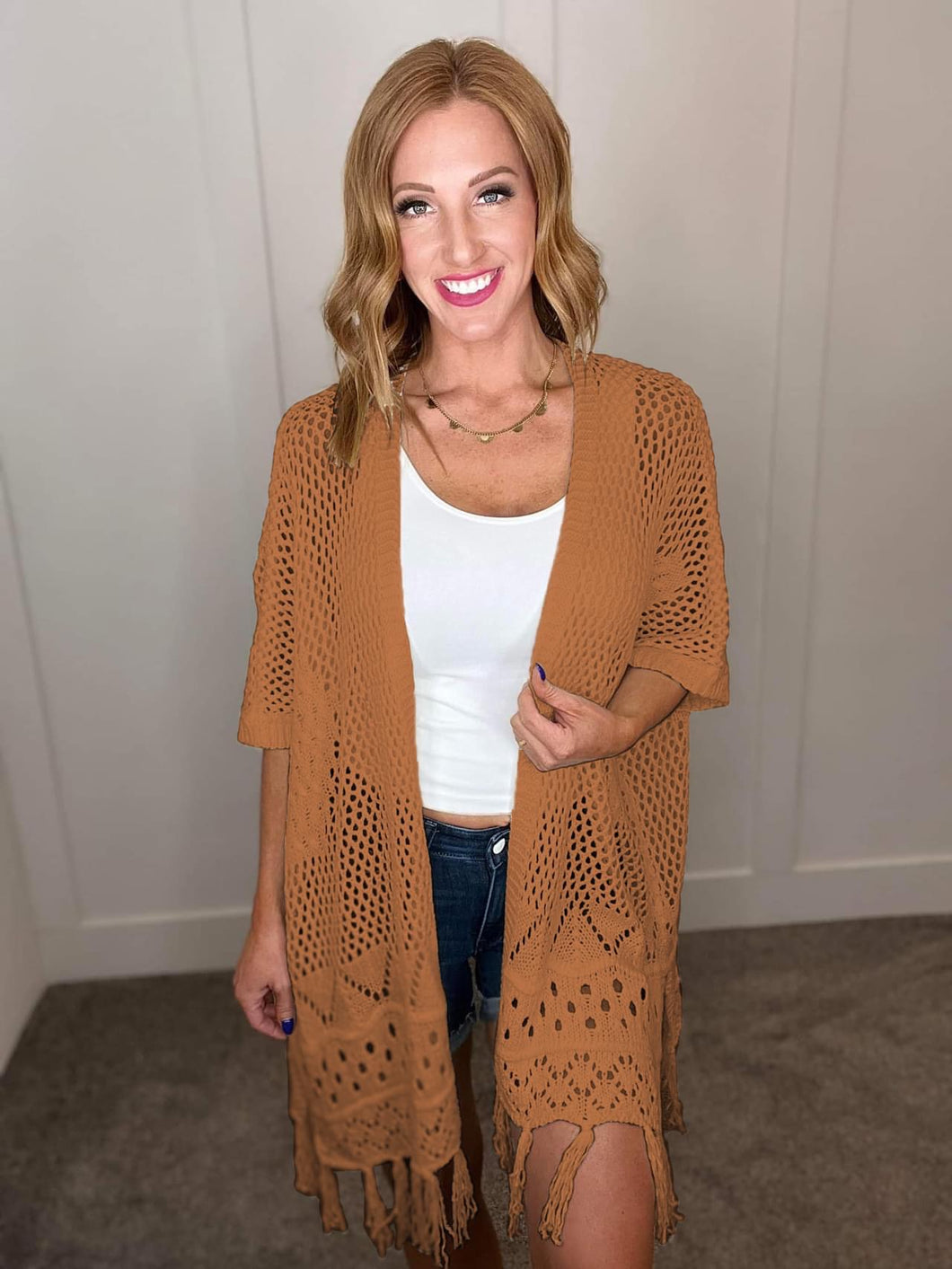 Mustard knit cardigan