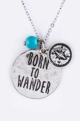 Born To Wander Mix Charms Necklace Set