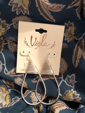 Earrings Silver Wire Wrap