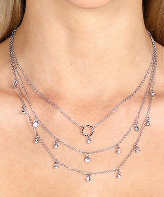 Silver Triple layer necklace