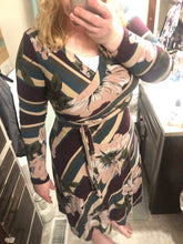 Load image into Gallery viewer, Striped/Floral Faux Wrap Dress