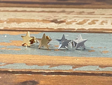 Silver and Gold Star Earrings