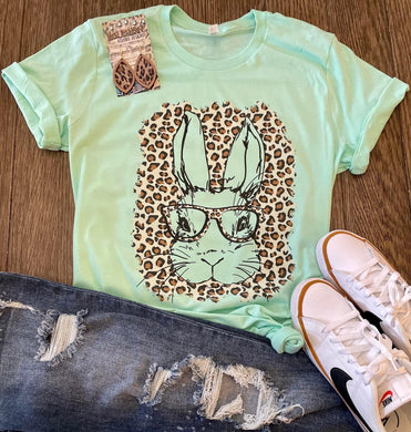 Pre-order Mint Leopard Bunny Tee