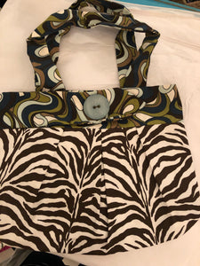 Brown Zebra Print Handmade Purse