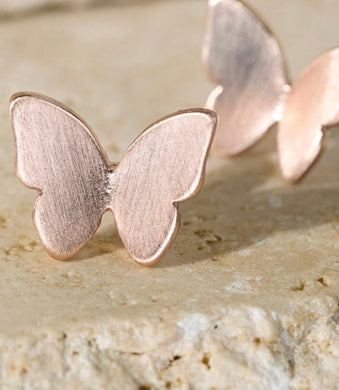 Rose Gold Butterfly Earrings