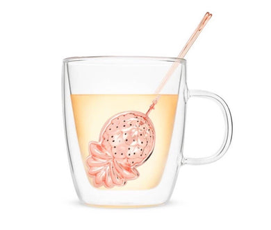 Rose gold loose leaf tea infuser