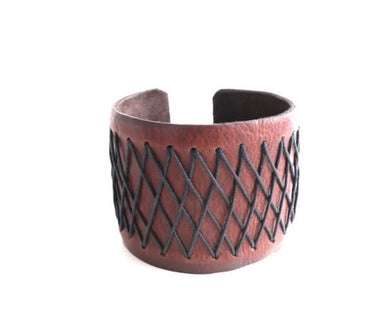 Woven leather bracelet