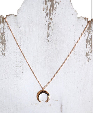Gold horn necklace